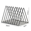 Simple Style Rose Gold Triangle Iron Wire Magazine Rack Black White Bookshelf UK