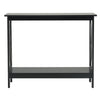 2 Tier Hallway Console Table with Shelf Side Narrow Sofa End Table Black White