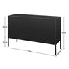 Metal Storage Sideboard Cabinet TV Unit 2Doors Tall Cupboard Console Table Shelf