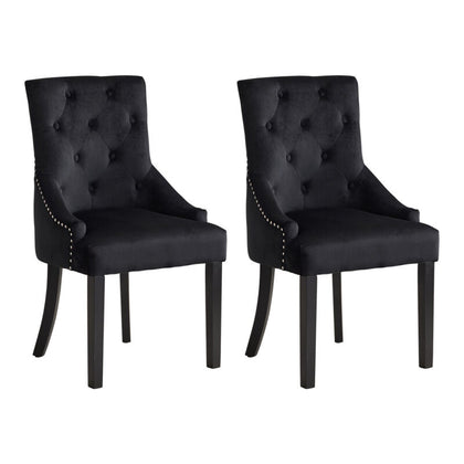 Velvet Knocker Chair, Dining Chairs Set of 2, Upholstered Accent Side Chair