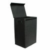 72L Rattan Foldable Laundry Basket Hamper Washing Clothes Storage Lid Box Bin