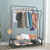 Heavy Duty Double Clothes Rail Hanging Rack Garment Display Stand Storage Shelf