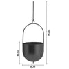 Nordic Metal Hanging Flower Pot Planter Basket Plant Vase Holder Garden Patio UK
