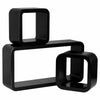 Set Of 3 Modern Elegant Floating Wall Shelves Retro Wall Mount Shelving Units UK