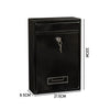 Metal Wall Mounted Mail Post Letter Box Mailbox Postbox Outdoor Outside External