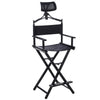 Folding Makeup Artist Directors Chair Photography Shooting Stool with Headrest