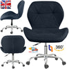 Fabric Cushioned Computer PC Desk Office 360° Swivel Chair Chrome Legs Adjustabl