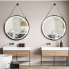 Large Round LED Bathroom Mirror Light Dimmable Anti-Fog Makeup Wall Mirror Gold