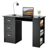 Computer Desk 3 Drawers Computer Table Wooden Office Workstation Writing Table