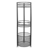 Metal 3 Tier Corner Storage Shower BathroomCaddy Shelving Free Standing Shelf