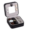 Small Portable Jewellery Box Organizer PU Leather Travel Storage Case w/Mirror