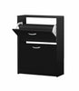Shoe Storage Cupboard Cabinet Rack White Gloss Mirrored Black Brown Oak Unit New