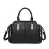 Ladies Faux Leather Look Bowler Tote Handbag Women Designer Shoulder Bag