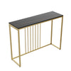 Slim Narrow Hallway Console Table Scratch-proof Marble Long Bar Table Gold Legs