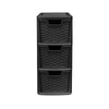 3 Drawer Medium Rattan Tower Units in Black, Slate Grey, Cream & Mushroom