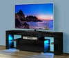 Modern TV Unit Stand Cabinet 130CM High Gloss Doors Drawer with LED Lights Lamp