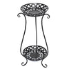 Metal Plant Flower Pot Holder Stand 2 Tier Display Shelf Indoor Outdoor Decor