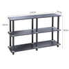 3 Tier Metal Wood Shelf Storage Shelving Unit Bookcase Corner Rack Display Stand