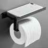 Stainless Steel Toilet Paper Roll Holder w/ Phone Storage Shelf Wall Mounted UK
