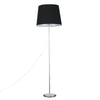 MiniSun Floor Lamp - Modern Brushed Chrome Metal Light Large Shades LED Bulb A+
