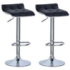 2x Bar Stools PU Faux Leather Barstools Swivel Breakfast Gas Lift Kitchen Chairs