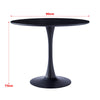 90cm Round Indoor Kitchen Office Dining Table Bistro Leisure Metal Pedestal Base