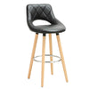 Breakfast Kitchen Counter Bar Stool Chair Wood Legs Barstool High Stool