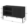 Metal Cabinet TV Stand Single Door Cupboard with Storage Shelf Home Living Room