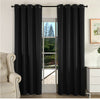Blackout Eyelet Curtains Black Out Thermal Ring Top Ready Made Curtain Pair UK