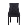 2 Velvet Kitchen Dining Room Chairs Ring Knocker High Back Chair Button Armchair