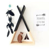 Cute Wooden Storage Wall Shelf Hanging Rack Nursery Room Kids Bedroom DIY Gift
