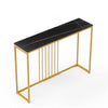 Gold Long Console Table Narrow Sofa Side Table Space-Saving fr Entryway Corridor