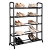 5 Tier Shoe Stand Storage Organiser Rack Lightweight Compact Shelf Space Save