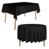 Wedding Polyester Tablecloth Covers Xmas Party Dining White Black Table Cloths