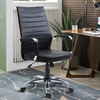 Executive Office Chair Swivel Ribbed High Back Leather Chair Computer Desk Chair
