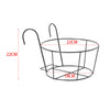 Round Metal Plant Flower Pots Fence Balcony Garden Hanging Rack Planter Basket