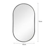Metal Framed Wall Hanging Glass Oval Dressing Make-up Mirror Bathroom Home Decor
