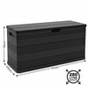Storage Cushion Box Garden Outdoor Indoor 280L Chest Plastic Furniture BLACK