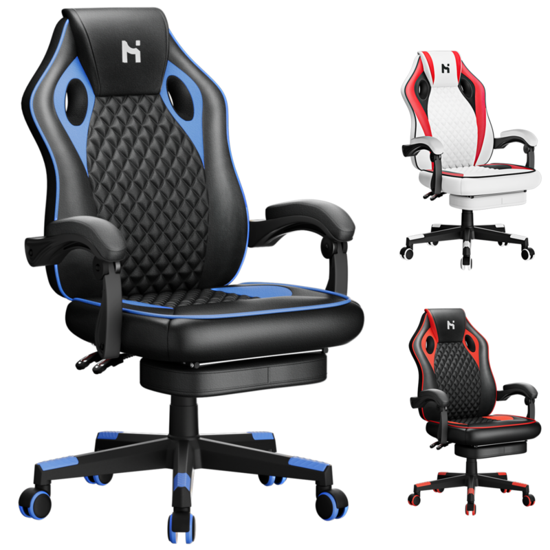 Gaming Chair Ergonomic Gamer Chair Computer Office Chair Adjustable Foot Rest