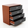 Black/White Chest Of 4 Drawers Bedroom Storage Cabinet Home Furniture High Gloss