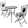 3 Piece Bistro Set Ceramic Tile Home Garden Table And Chairs Patio Furniture