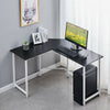 Black Computer Desk L Shape Home Office Desks Large PC Workstation Corner Table