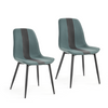Mondeer Dining Chairs Set 2/4/6 Fabric Upholstered Seat Metal Legs Dining Room