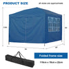 Pop-up Gazebo 3x3M 2x2M Heavy Duty Canopy Garden Party Tent Waterproof w/Sides