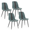 Mondeer Dining Chairs Set 2/4/6 Fabric Upholstered Seat Metal Legs Dining Room