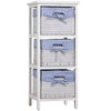 Storage Unit Basket Chest of Drawers Wicker Bathroom Furniture Shelf Cabinet