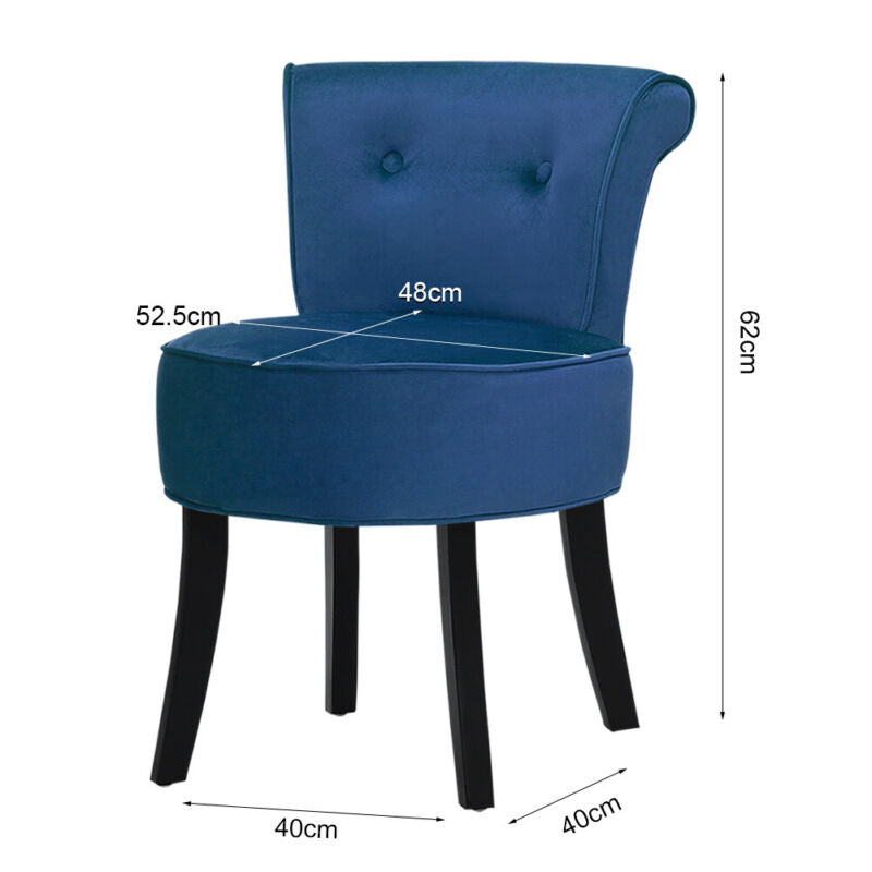 Fabric Dressing Table Chair Vanity Stool Piano Stool Dining Chair Makeup Bedroom