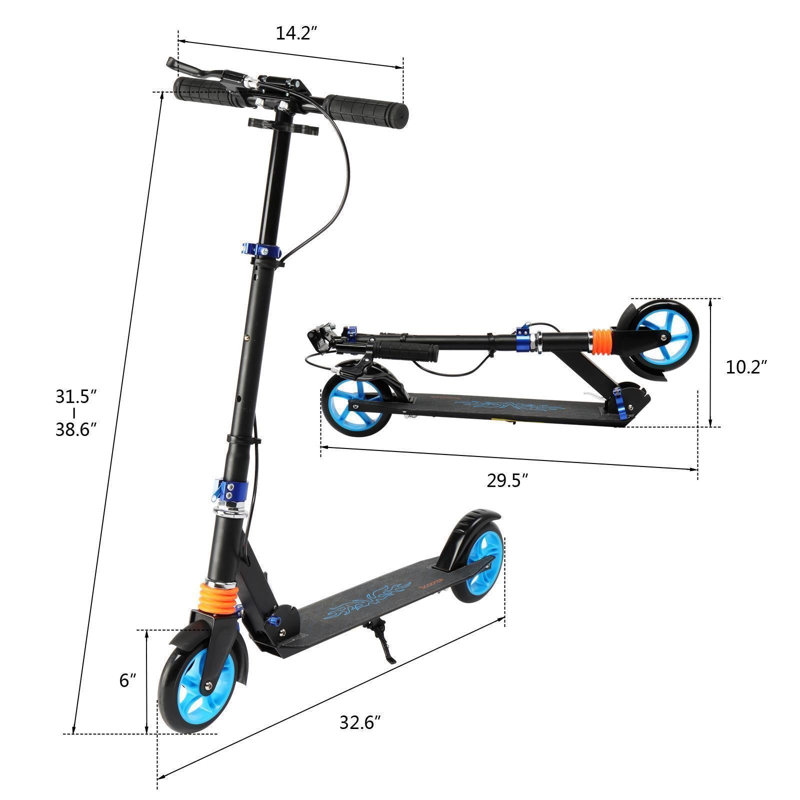 High Quality Large Teens Adult Push Scooter Kick Street Ride Scooter Dual Brake