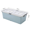 Stackable Plastic Storage Boxes Under-Bed Container Home Bedroom Lid & Wheels UK