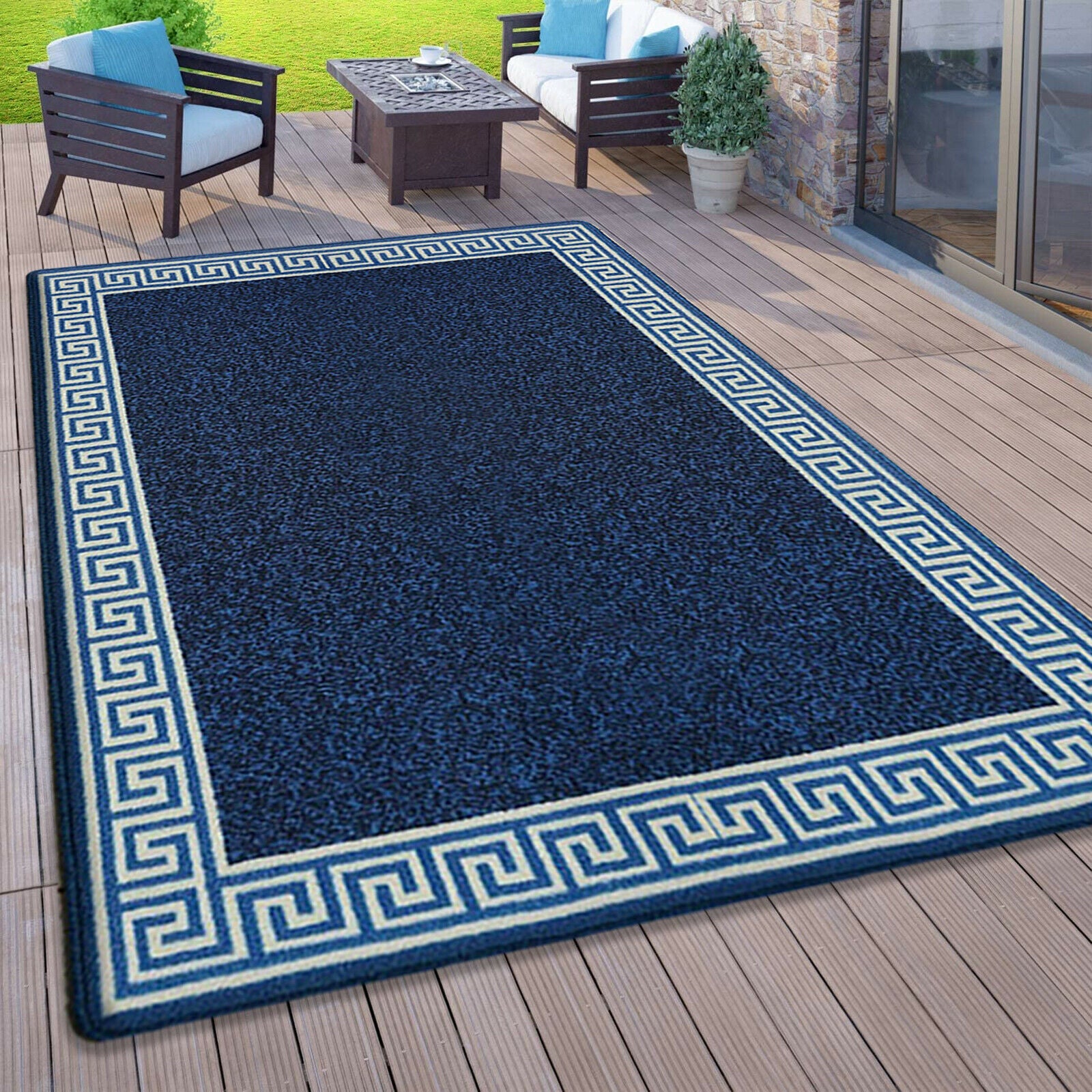 Non Slip Extra Large Outdoor Rugs Garden Patio Carpet Washable Back Door Mats